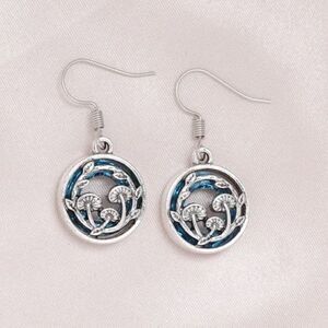 Mushroom drop earrings A329